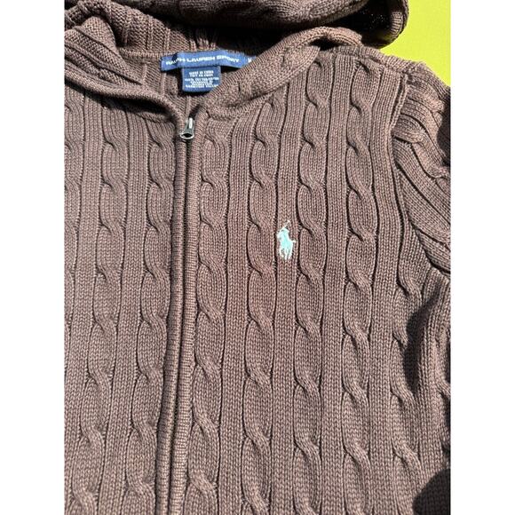 Polo Ralph Lauren Sport Cable Knit Zip Up Hoodie - Picture 5 of 9